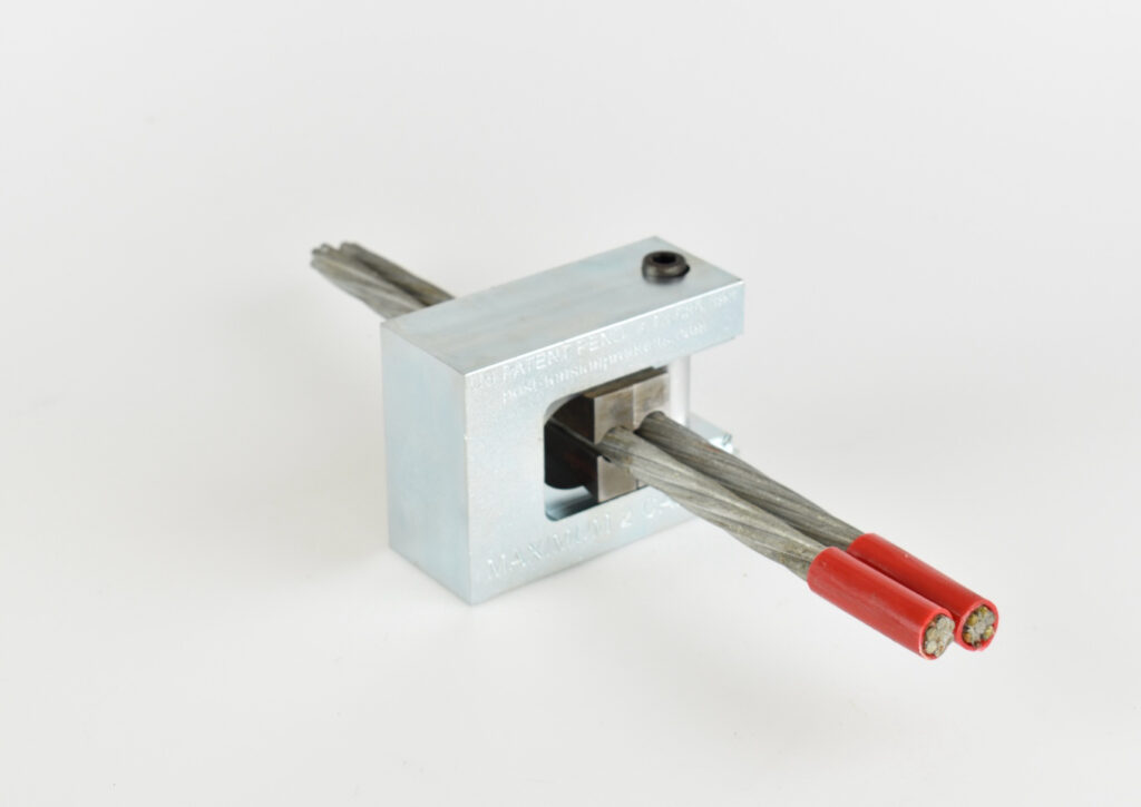 Patent Pending Flat Wedge Lock-Off provides versatile anchor design to secure multiple cables